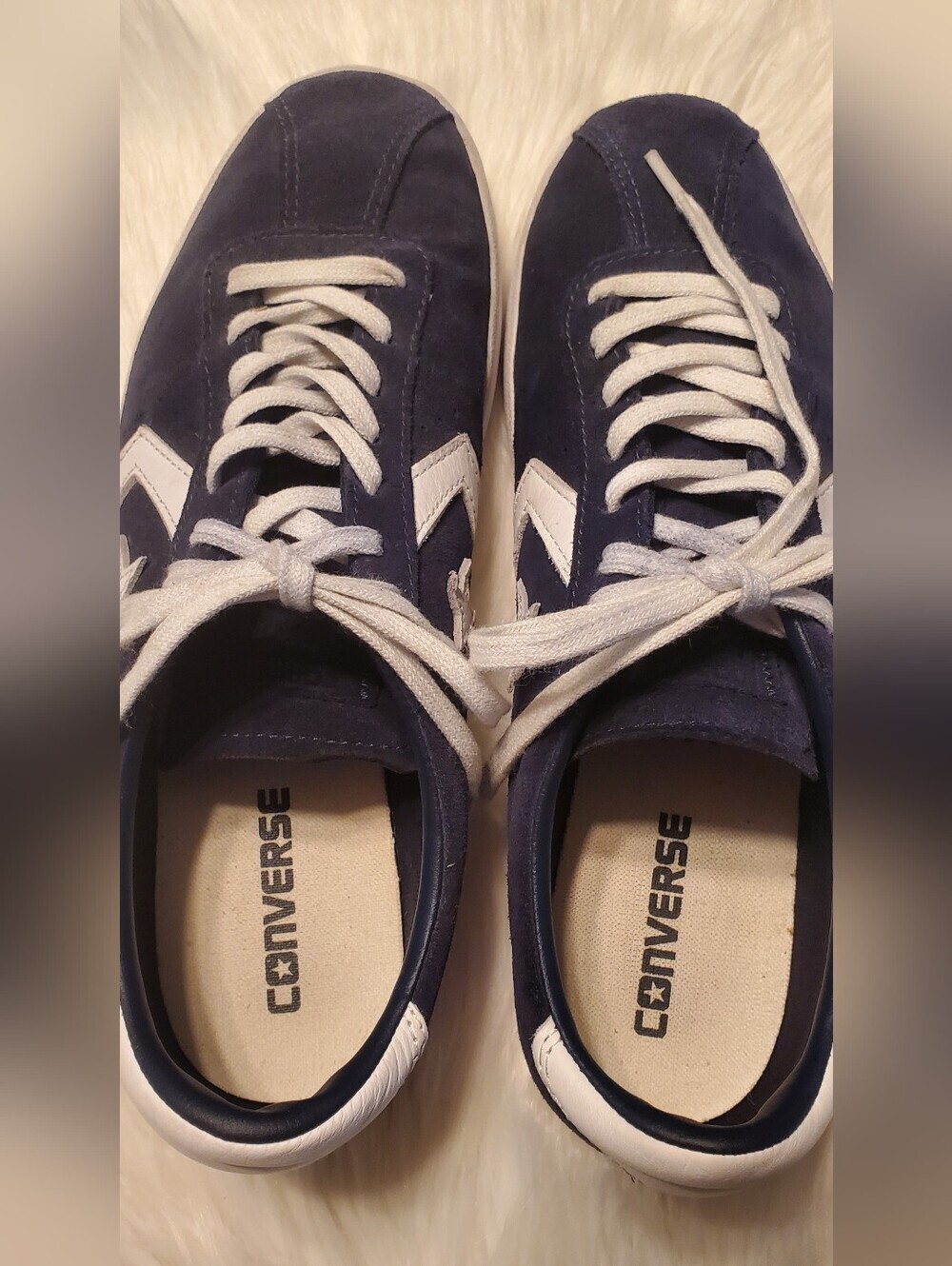 Converse Women's Navy Blue Suede Low Top Lace-Up Sneakers Casual Retro Shoes 10 - Picture 8 of 10